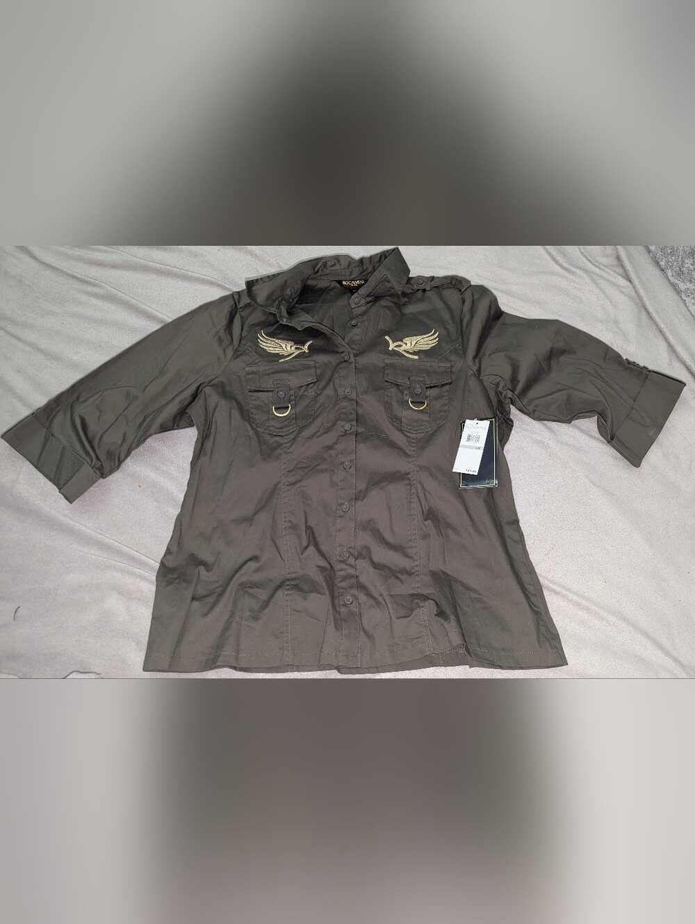 NWT Women's Vintage Rocawear Military Style Top Sz. 1X